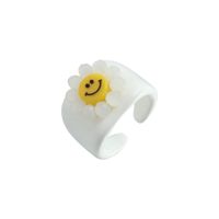 Cute Creative Smiley Face Color Opening Ring sku image 5