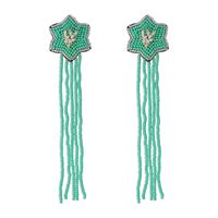 Bohemian Style Flower Tassel Long Earrings sku image 2