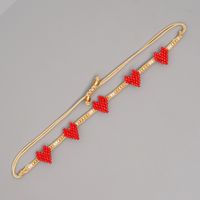 Simple Retro Ethnic Love Miyuki Beads Hand-woven Bracelet Set sku image 1