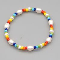 Simple Ethnic Freshwater Pearl Miyuki Beads Woven Bracelet sku image 2