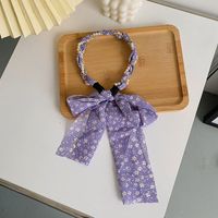 Korean Floral Streamer Pearl Headband sku image 2