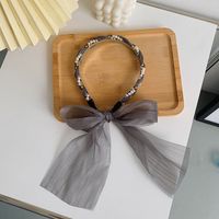 Korean Floral Streamer Pearl Headband sku image 9