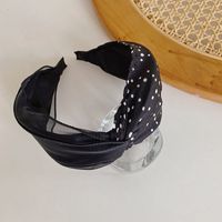 Korean Dots Cross Wide-brimmed Headband sku image 1