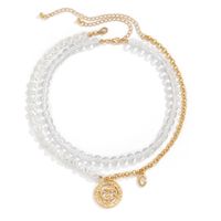 Fashion Pearl Multilayer Alloy Pisces Pendant Necklace sku image 1