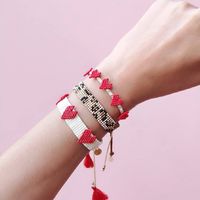 Simple Retro Ethnic Love Miyuki Beads Hand-woven Bracelet Set main image 5