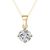 Fashion Simple Diamond Copper Necklace main image 1