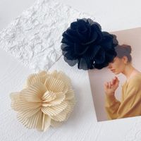 Korean Style Folds Flower Resin Hairpin main image 5