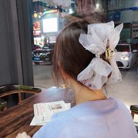 Korean Bow Organza Dot Hair Catch main image 3