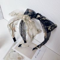 Korean Lace Embroidery Bow Headband main image 1