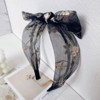 Korean Lace Embroidery Bow Headband main image 3