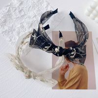 Korean Lace Embroidery Bow Headband main image 4