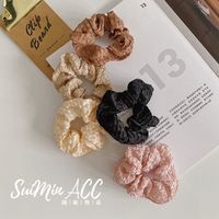 Korean Pleated Solid Color Pleated Hair Scrunchies main image 1