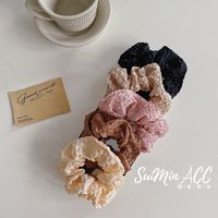 Korean Pleated Solid Color Pleated Hair Scrunchies main image 5