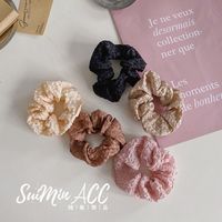 Korean Pleated Solid Color Pleated Hair Scrunchies main image 4