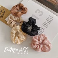 Korean Pleated Solid Color Pleated Hair Scrunchies main image 3