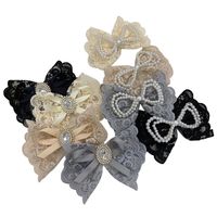 Korean Lace Mesh Bow Tie Clip main image 6