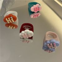 Fashion Letter Color Candy Color Resin Ring main image 6