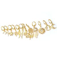 Ear Cartilage Rings & Studs Fashion Animal Copper Plating Artificial Gemstones main image 3