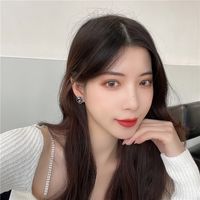 Korean Style Simple Portrait Pearl Earrings main image 5
