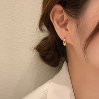 Korean Style Metal Circle Earrings main image 4