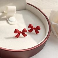 Korean Style Simple Bows Earrings main image 6