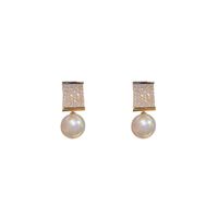 Boucles D&#39;oreilles En Perles De Diamant Géométriques De Style Rétro main image 6