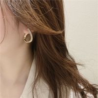 Style Coréen Simple Diamant Creux Goutte D'eau Boucles D'oreilles main image 5