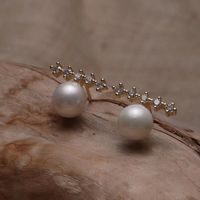 Boucles D&#39;oreilles En Strass Perles Simples De Style Coréen main image 4