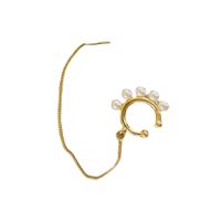 Korean Style Simple Pearl Tassel Long Ear Hook main image 6