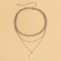 Simple Fashion Star Metal Chain Combination Necklace main image 3