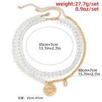 Fashion Pearl Multilayer Alloy Pisces Pendant Necklace main image 6