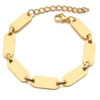 Trend Personality Simple Stainless Steel Plated 14k Gold Bracelet main image 6