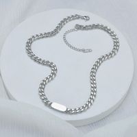 Fashion Stainless Steel Square Brand Necklace main image 5