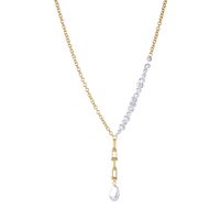 Korean Pearl Tassel Y-shaped Pendant Necklace main image 6