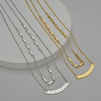 Korean Curved Brand Double Layered Necklace main image 5