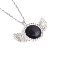 Fashion  Amethyst Diamond Wing Pendant Necklace main image 4