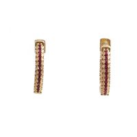 Fashion Copper Inlaid Zircon Earrings main image 3