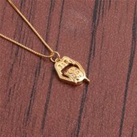 Fashion Geometric Pendant Copper Necklace main image 4