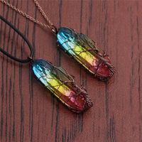 Fashion Color Crystal Pendant Stone Necklace main image 3