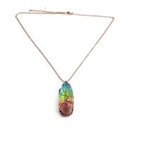 Fashion Color Crystal Pendant Stone Necklace main image 6