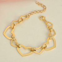 Tendance Personnalité Simple En Acier Inoxydable Plaqué 14k Bracelet En Or sku image 8