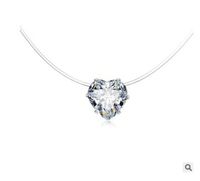 Fashion Variety Of Transparent Zircon Invisible Necklace sku image 14