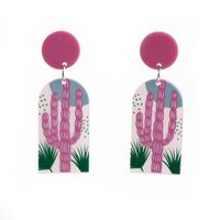 Korean Bird Flower Acrylic Earrings sku image 1