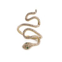 Modefarbener, Verstellbarer Ring Mit Zirkonia-schlangenöffnung sku image 1