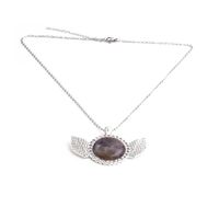 Fashion  Amethyst Diamond Wing Pendant Necklace sku image 4