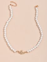 Collier En Alliage De Perles Géométriques De Mode En Gros sku image 1