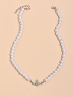 Collier En Alliage De Perles Géométriques De Mode En Gros sku image 2