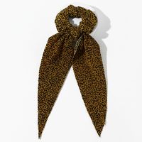 Leopard Print Folds Big Streamer Hair Scrunchies sku image 1