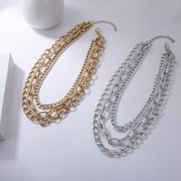 Retro Hip Hop Simple Multilayer Hollow Thick Necklace main image 1