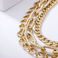 Retro Hip Hop Simple Multilayer Hollow Thick Necklace main image 5